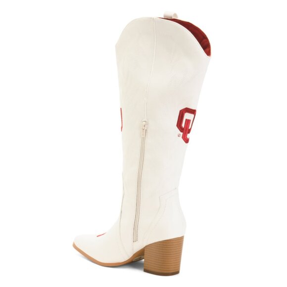 VACCARI BOOTS White Oklahoma Blair Tall Heeled Western Boots - Picture 2 of 2